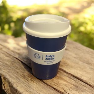 Andys Angels branded safety cup and lid