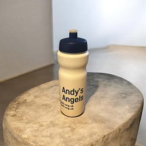 Andys Angels charity water bottle